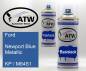 Preview: Ford, Newport Blue Metallic, KP / M6451: 400ml Sprühdose + 400ml Klarlack - Set, von ATW Autoteile West.